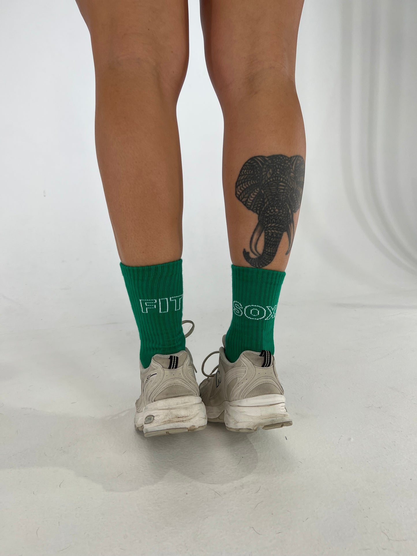 Fitsox Crew Cotton Socks - Green