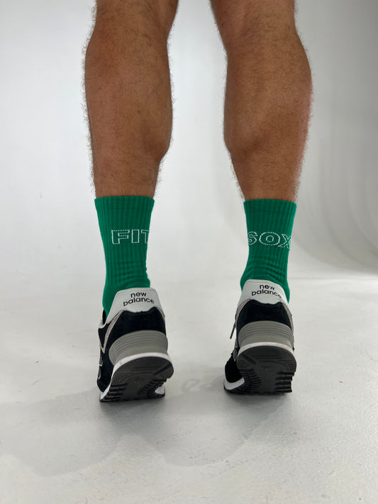 Fitsox Crew Cotton Socks - Green