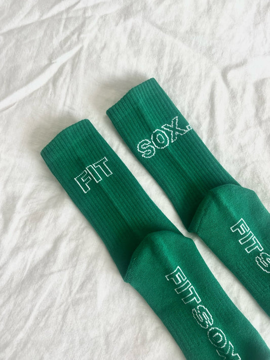 Fitsox Crew Cotton Socks - Green