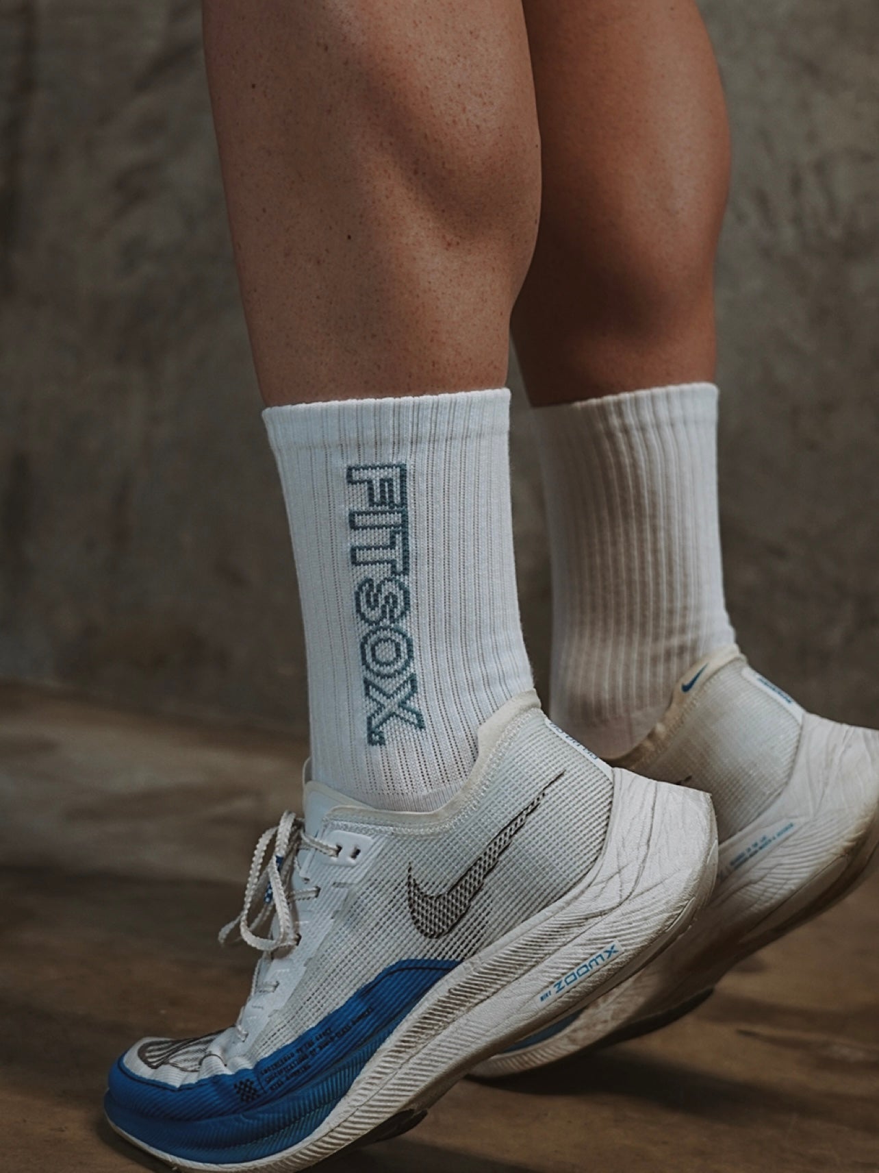 Fitsox Crew Cotton Socks - White