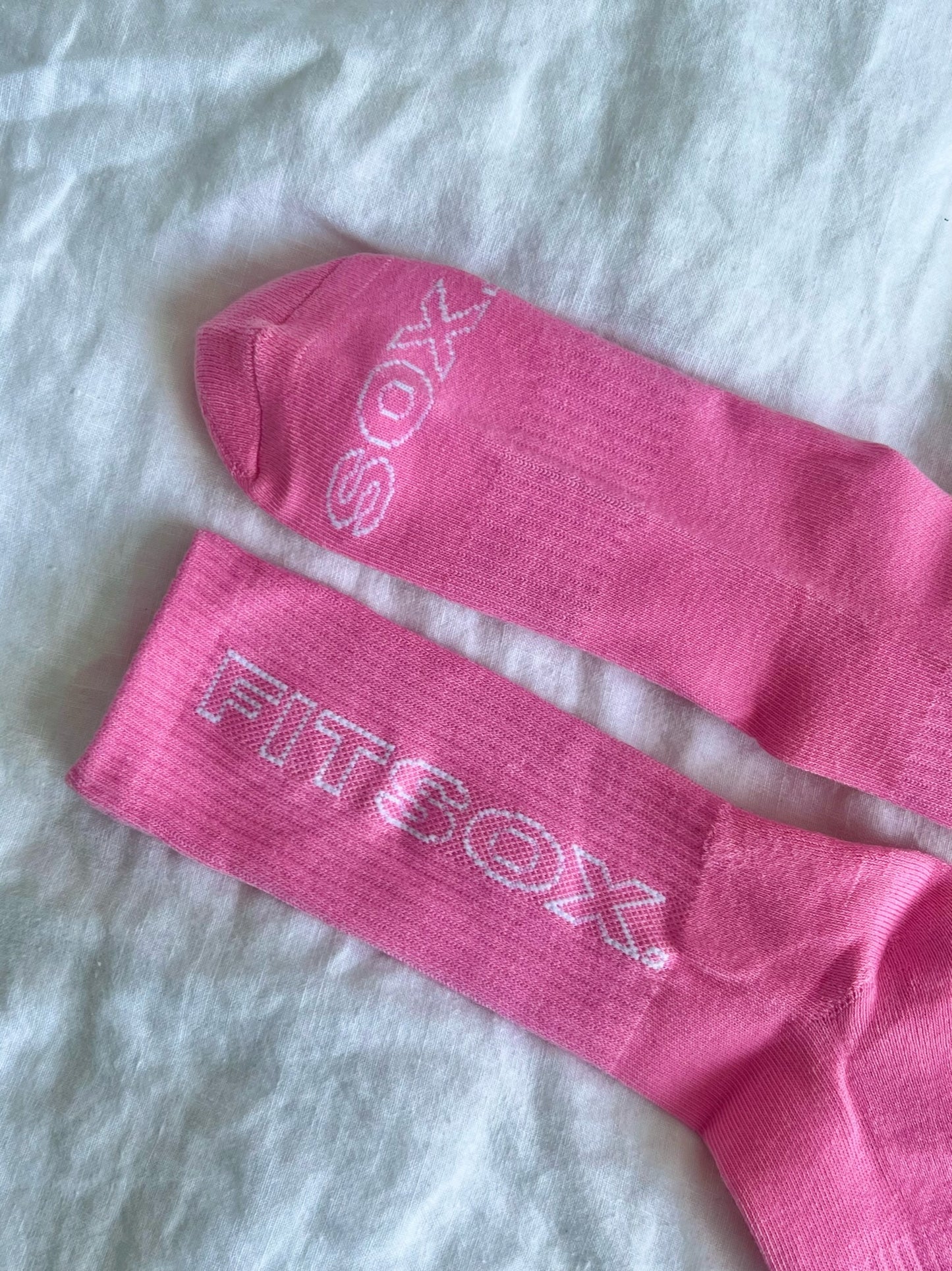 Fitsox Crew Cotton Socks - Pink