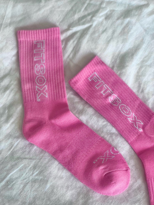 Fitsox Crew Cotton Socks - Pink